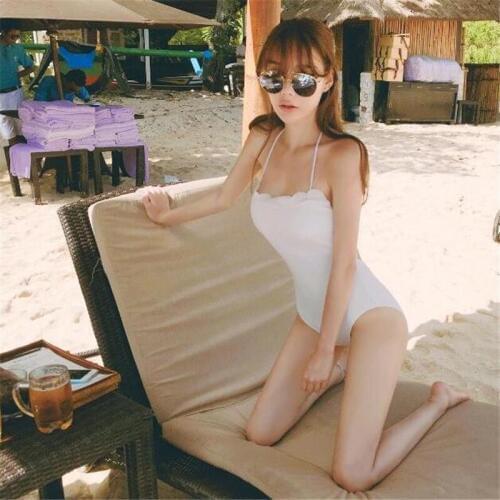 White One Piece Brazilian Swimsuits Swimwear Women Summer monokini Beach Bathing Suits Bandage Halter Swimsuit bodysuit thong