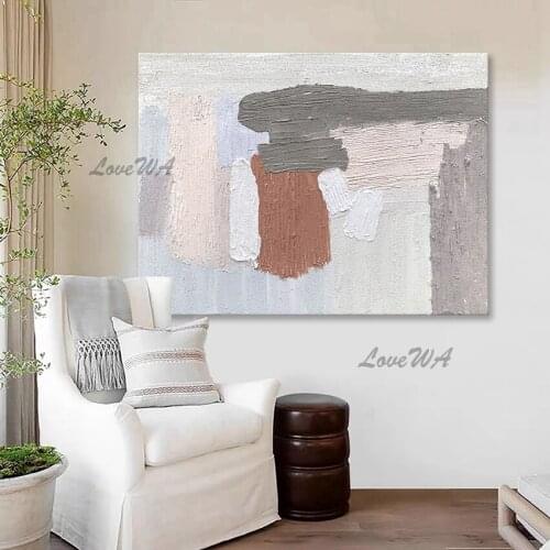 100% Hand Painted Knife Abstract Colors Block Oil Painting Texture Acrylic Wall Hangings Paintings Picture Canvas Craft Artwork