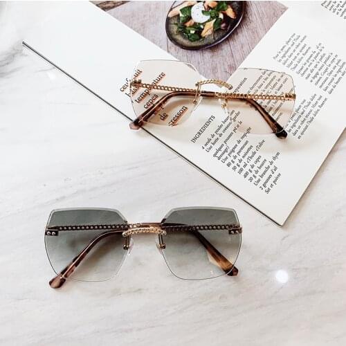 2021 UV400 trendy big frame square luxury oversize women gradient Sunglasses Oculos de sol