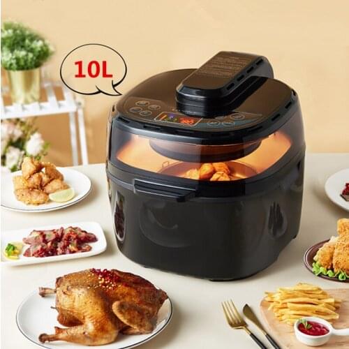 220V Air Fryer Toaster Oven 10L Large Capacity Non-oily Smoke Multi-function Electric Fryer Fries Machine Frying Pan Air Fryer