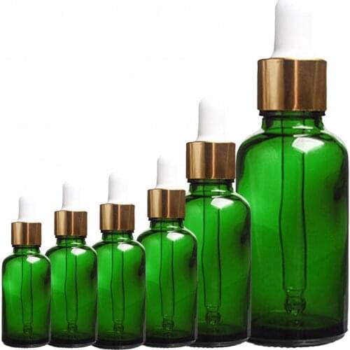 50% Hot Sale Refillable Bottles Essential Oil Volatile Liquid Dropper Bottle Green Light-proof Glass Instrument