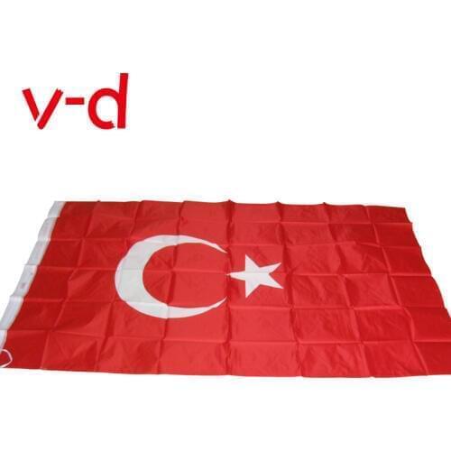 Free shipping xvggdg 90 x 150cm Turkey flag Banner Hanging National flags Turkish