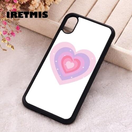 Iretmis 5 5S SE 2020 phone cover cases for iphone 6 6S 7 8 Plus X Xs XR 11 12 Mini Pro Max Silicone TPU pastel hearts