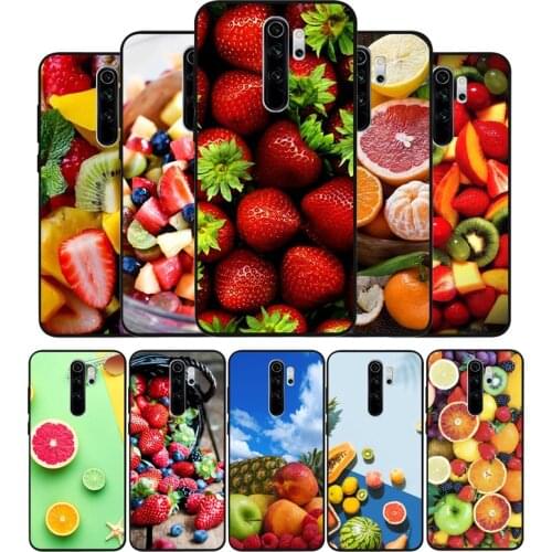 Fresh summer fruit black Phone Case For Xiaomi Redmi note 9 8 7 6 5 4 Pro S for redmi 4A 4X 5 Plus 5A 7A Cover