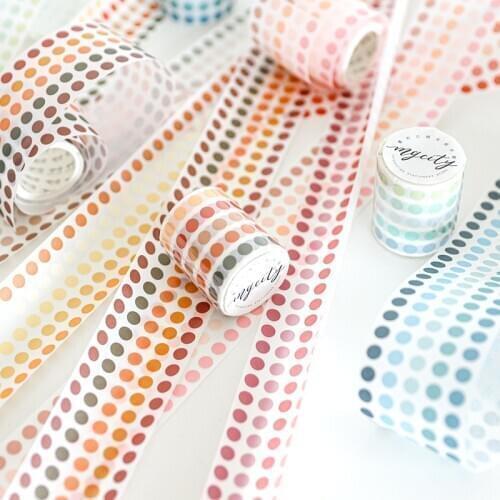 Color dots Washi Tape Diy Decorative Scrapbooking round Masking Tape Adhesive Label Sticker Tape Stationery