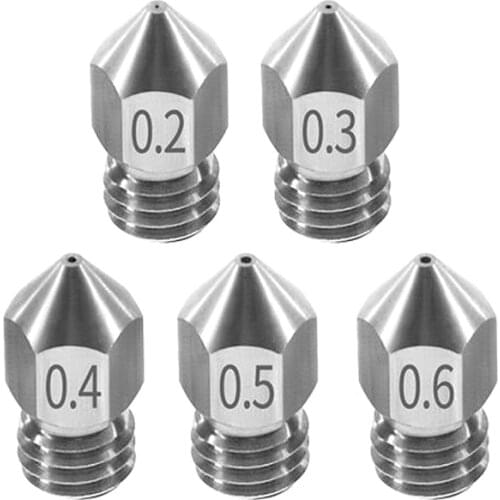 3D Printer Parts Reprap i3 MK8 Stainless Steel Nozzle MK8 Extruder Print Head for CR10 CR-10S Ender 3 Ender 5 For 1.75mm ABS PLA