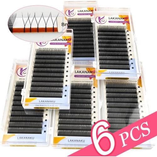 Factory Quality Cilios Y Eyelashes Extension 6 Trays Eyelashes 0.07 C D 8-15 Mix Lash Natural Soft Premade Fans Faux Cils