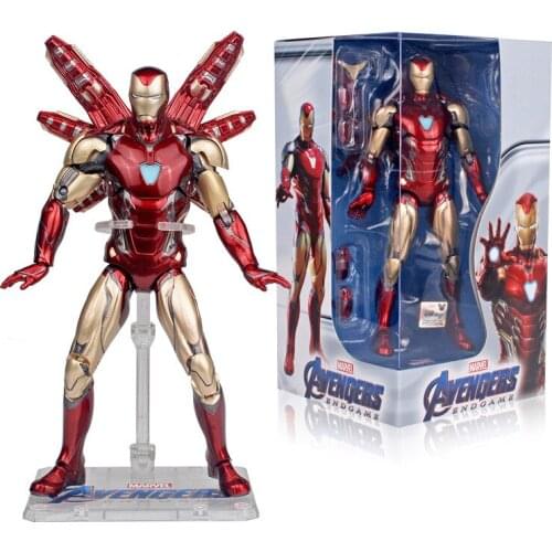 18cm Marvel The Avengers Iron Man Mk85 Bracket Animation Super Mobile Model Figma Toy Action Figures Doll 190402 Pvc Model