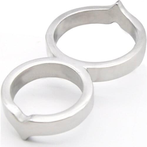 Stainless Steel Penis Ring Twisted Penis Male Stretcher Metal Cock Ring Male Penis Trainer BDSM Sex Toy For Men Sex Shop A367