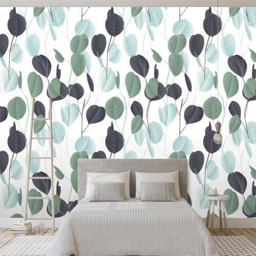 Milofi custom 3D wallpaper mural Nordic tropical plants flowers and birds living room bedroom background wall decoration wallpap