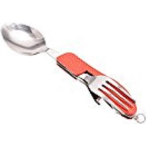 Mounchain Outdoor Portable Hot Multi Tool Pocket Folding Foldable Knife Fork Spoon Outdoor Camping Cookware Picnic Tools Set