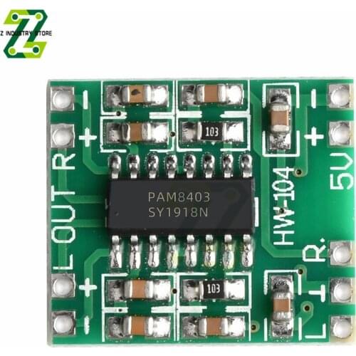 PAM8403 Amplifier Board Mini Digital Audio Power Amplifier Module 2 *3W Digital Amplifier Board Efficient DC 2.5 To 5V