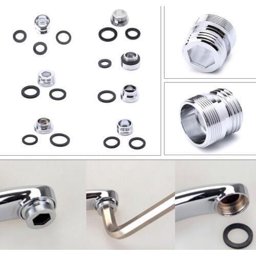 Solid Metal Adaptor Outside Thread Water Saving Kitchen Faucet Tap Aerator Connector Kitchen Faucet Adapter Water Purifier