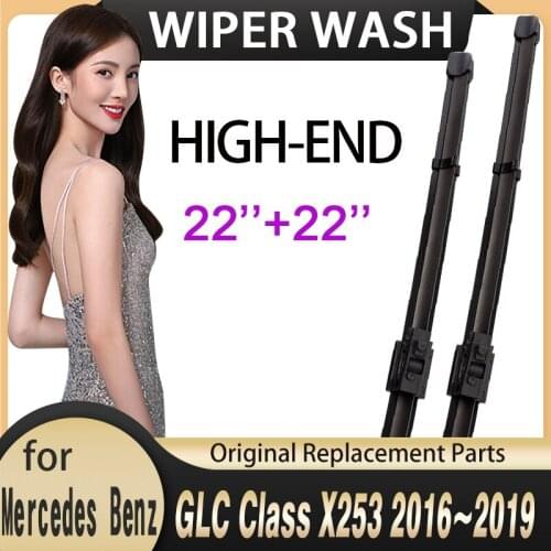 Car Wiper Blades for Mercedes Benz GLC Class X253 C253 Front Windscreen Wipers Car Goods 200 250 300 220d 250d 43 63 AMG 4Matic