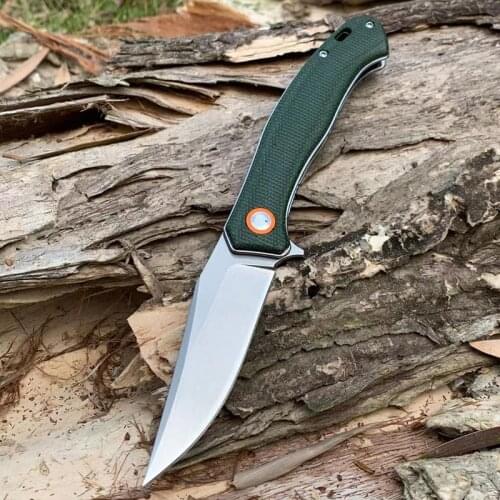 TUNAFIRE Portable folding knife 59-60 high hardness D2 camping self-defense survival knife self-defense knife