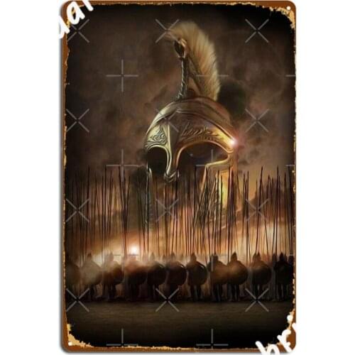 Spartan Achilles Greek Warrior Metal Sign Club Party Plaques Design Bar Cave Tin Sign Poster