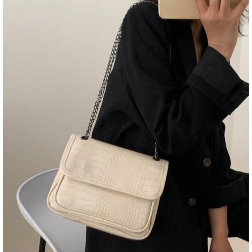 Vintage Female Tote bag 2020 Fashion New Quality Leather Womens Designer Handbag Crocodile pattern Shoulder Messenger Bag