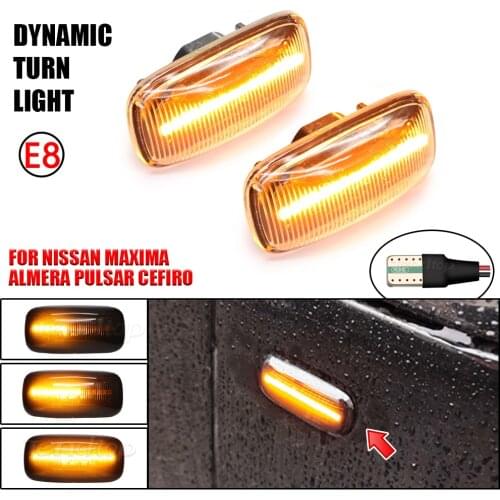 For Nissan Maxima Almera Pulsar N15 Cefiro A32 1995-2000 Dynamic Blinker LED Flasher Light Turn Signal Lamp Car Facelift Amber