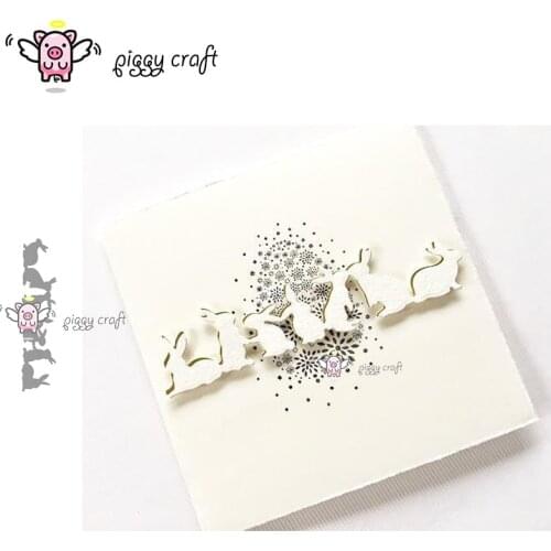 Piggy Craft metal cutting dies cut die mold Rabbit strip decoration Scrapbook paper craft album card punch knife art cutter die
