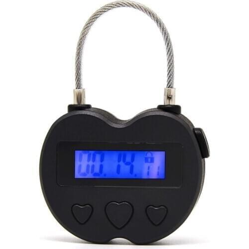 Smart Time Lock LCD Display Time Lock Multifunction Travel Electronic Timer, Waterproof USB Rechargeable Temporary Timer Padlock