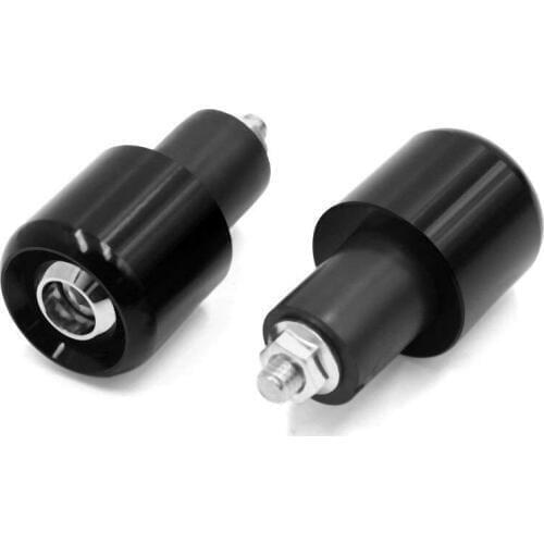 Uxcell 2Pcs Black Aluminium Alloy 7/8" 22mm Motorcycle Scooter Handlebar End Caps Bar Grips