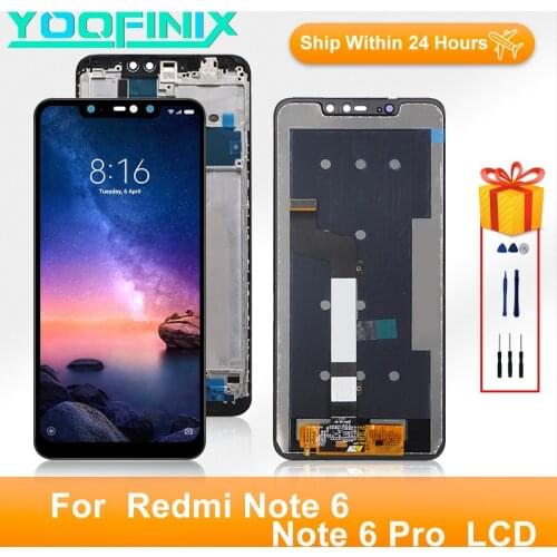 "6.26" Original For Xiaomi Redmi Note 6 Pro Display LCD Touch Screen Digitizer Display Replacement Parts For Redmi Note 6 LCD
