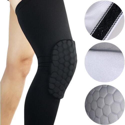 1Pc Breathable Sports Football Basketball Knee Pad Honeycomb Leg Brace Support