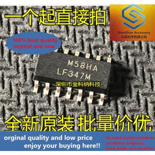 10pcs only orginal new LF347M broadband four JFET input operational amplifier chip SMD SOP14 feet