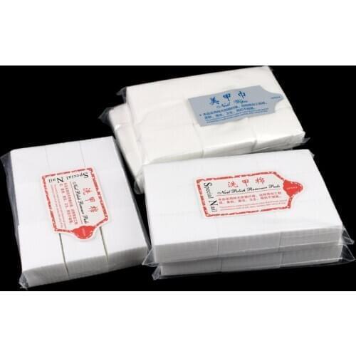 5 Packs Cotton Wipes Gel Nail Polish Remover Lint-Free Wipes Napkin Cleaner Paper Pads Nail Art Cleaning Manicure Tools