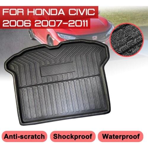 Car Floor Mat Carpet For Honda Civic 2006 2007 2008 2009 2010 2011 Rear Trunk Anti-mud Cover