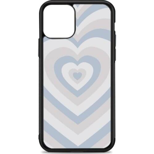 Silver blue and white love heart Phone Case for iPhone 12 mini 11 pro XS Max X XR 6 7 8 plus SE20 High quality TPU silicon cover