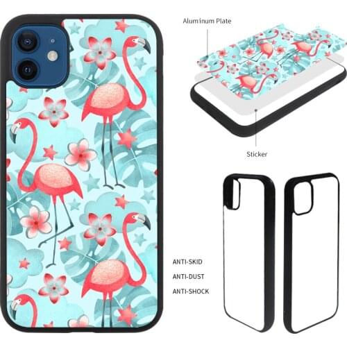 For iPhone 12 Pro Max Mini 2D TPU Soft Rubber Sides Blank Custom Logo Sublimation Phone Case For Heat Transfer Printing