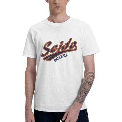 Diamond No Ace T Shirt Mens 100% Cotton Print T-shirt Harajuku Tshirt Short Sleeve Anime Baseball Sports Manga Seido Tee Tops