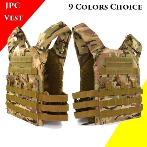 JPC Military Outdoor CS Game Airsoft Paintball Body Armor Tactical Gear Military Army Combat Vest Molle Plate Carrier Vest