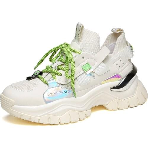 Elad Halabi Women Sneaker Flat Platform Shoes Thick bottom Casual Breathable Ladies Platform Fashion Lightweight Student