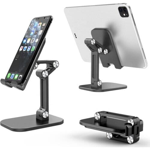 Metal Phone Stand For iPhone 12 Pro 11 Xiaomi Samsung Foldable Desktop Phone Holder Universal Cell Phone Holder For Huawei