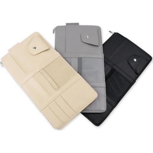 Multi Function Automobile Car Sun Visor Organizer Pouch Storage Bag Case Hanging Card Holder Universal Car Interior Accessories