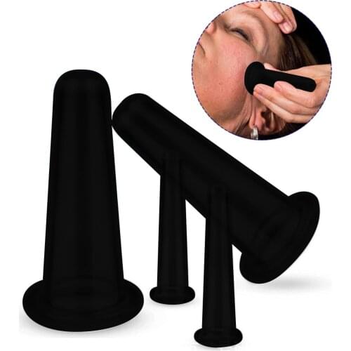 Reusable BAP Free Cupping Silicone Cupping Tools Deep Face Neck Facial Cupping Small Size 2 Pieces