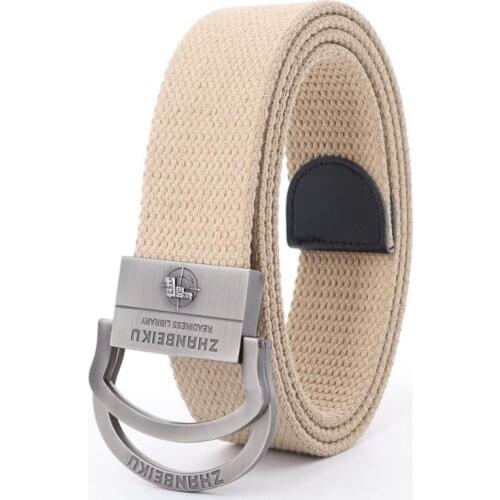 Mens Belts Mens Nylon Casual Herringbone Belt Pistol Double Ring Buckle Quick Release Youth Fashion Ladies Wild Belt