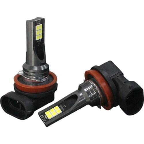 New 12V 6000K Car Lamp Auto Light Bulbs High Power H8/H9 H11 3030 12SMD LED Fog Lights Free shipping