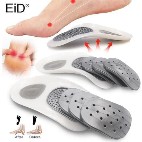 1Set Flatfoot Massage Orthotics insoles Cubitus Varus Orthopedic Feet Care Flatfoot Correction Arch Support Orthopedic Cushion