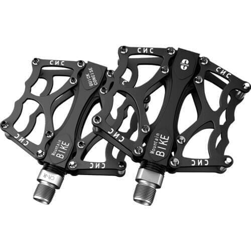 Mountain Bike Pedal Bicycle Aluminum Alloy Pedal Non-slip Palin Bearing Aluminum Alloy Pedal Bicycle Accessories Bike Pedals