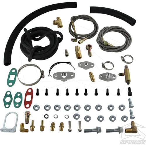 COMPLETE TURBO OIL LINE INLET DRAIN RETURN KIT For T3T4 T3 T4 T70 T04S T04Z T4E
