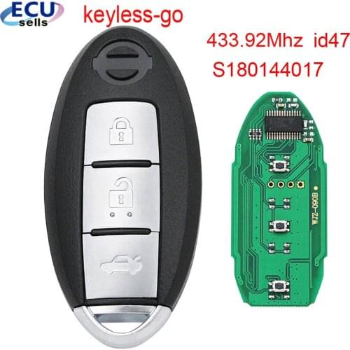 3 Button Keyless-go Remote Key For Nissan Altima​ 2013-2015 ​FSK433.92 PCF7953X / HITAG 3 / 47 CHIP ： S180144017