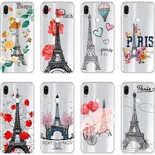For Xiaomi Redmi Note 7S 7 PRO Case Silicone Eiffel Tower Paris Flower Soft Back Cover For Xiaomi Redmi K20 Pro 7 7A GO Y2 Y3