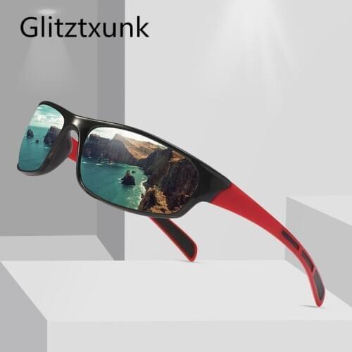 Glitztxunk New Sunglasses Men Luxury Brand Women Sports Sun Glasses For Male Square Vintage Mirror Eyewear UV400 Oculos de sol