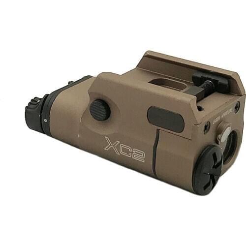 Tactical XC2 Pistol Light With Red Laser Compact Weapon Light LED White Light Marked Version