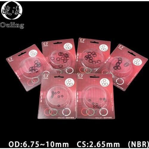 Boxed nitrile rubber NBR sealing O-ring waterproof oil-resistant thickness CS 2.65mm ID 6.75/7.1/7.6/8/8.75/9/9.5/10mm