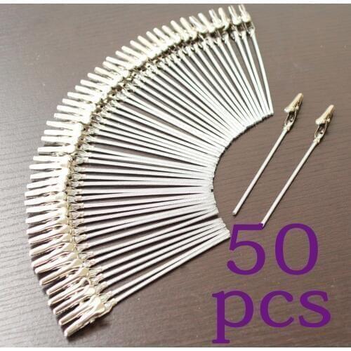 Lot 50pcs 4 inch DIY craft new wire clip card&note&picture&photo&memo holder clips,party alligator clamp,clay&cake Accessories