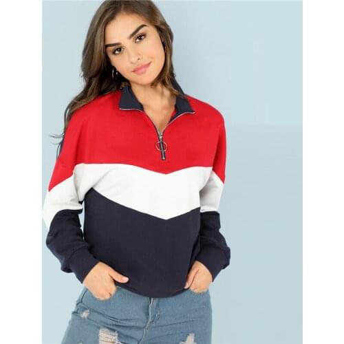 Euramerican Women Hoodies Sweatshirt C Casual Patchwork Hooded Pocket Women Pullovers Winter Autumn Jumpers Ladies Sweatshirt